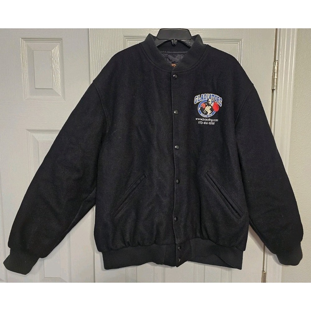 Vintage Game Sportswear Mens XL Varsity Jacket USA Made Wool Gladiator Boxing